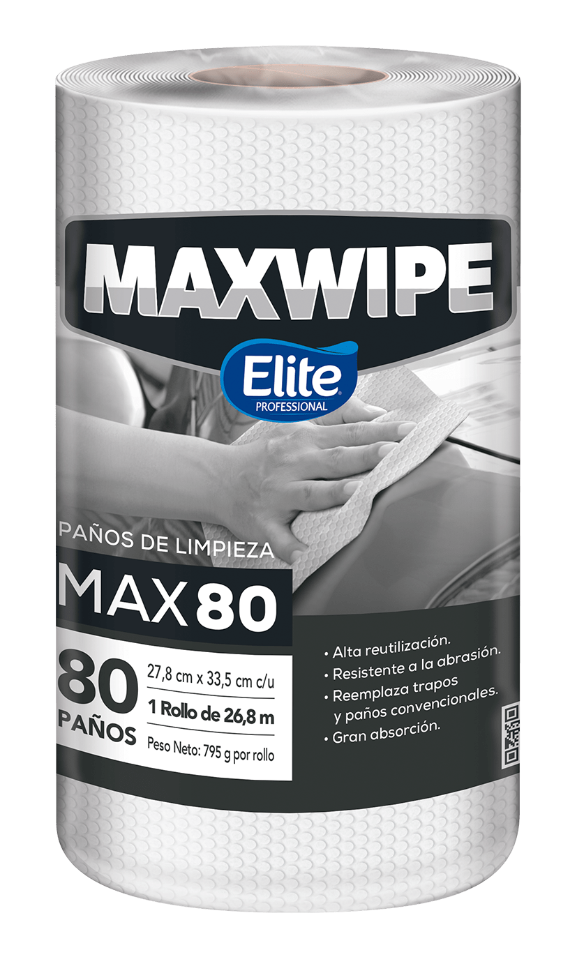 Paño de Limpieza Reutilizable Maxwipe Max 80 Rollo 80 Unidades Blanco - Imagen 1