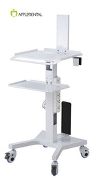 [SIL4191] Mesa carro auxiliar rodante 2 Bandejas + Soporte para Scanner Appledental