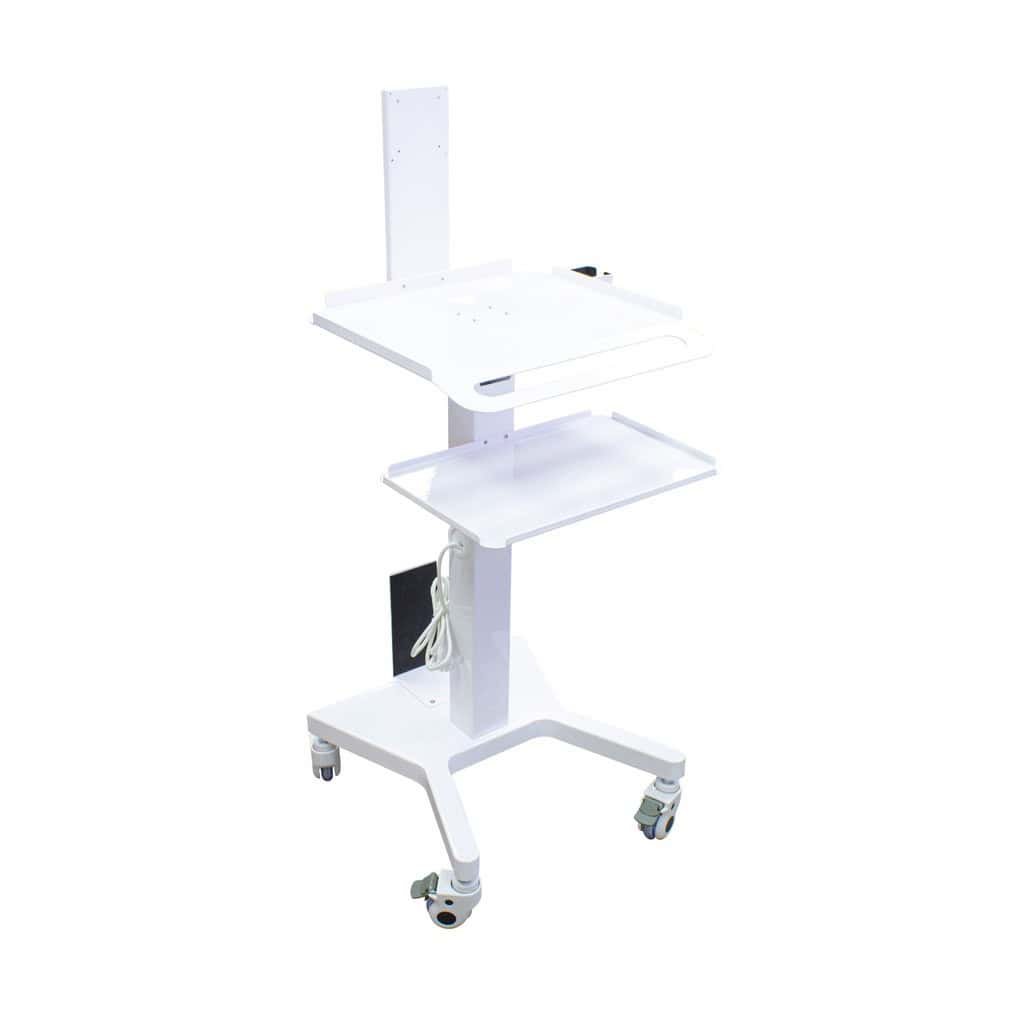 Mesa Auxiliar Rodante 2 Bandejas + Soporte para Scanner Appledental (1)