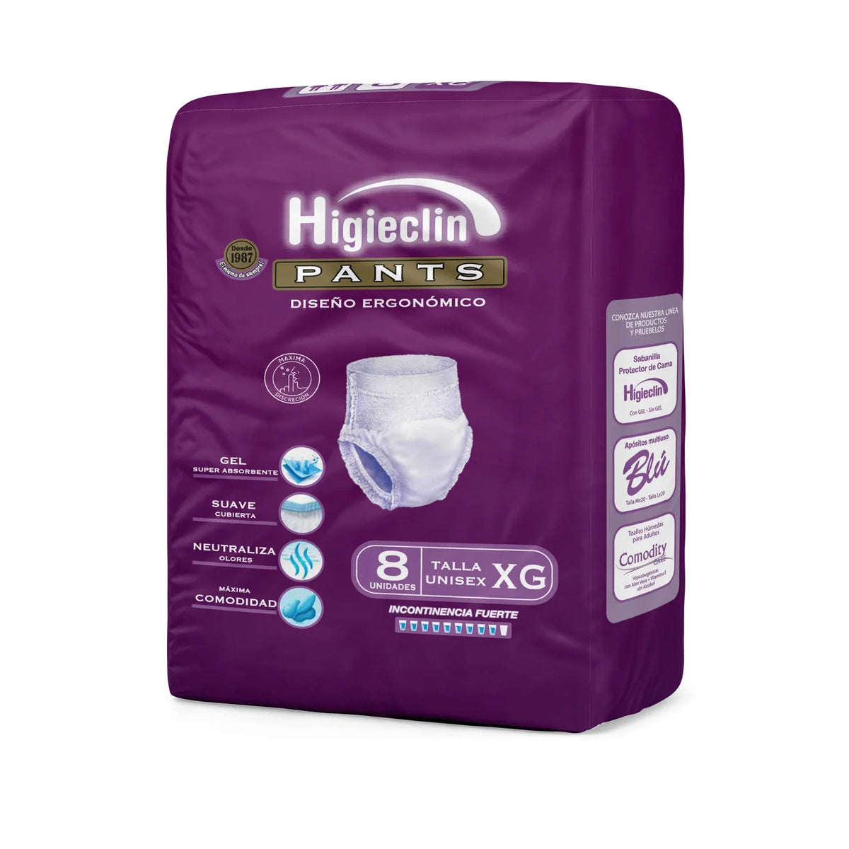 Pañal para Adulto Higieclin Pants XG 8 Unidades - Imagen 1