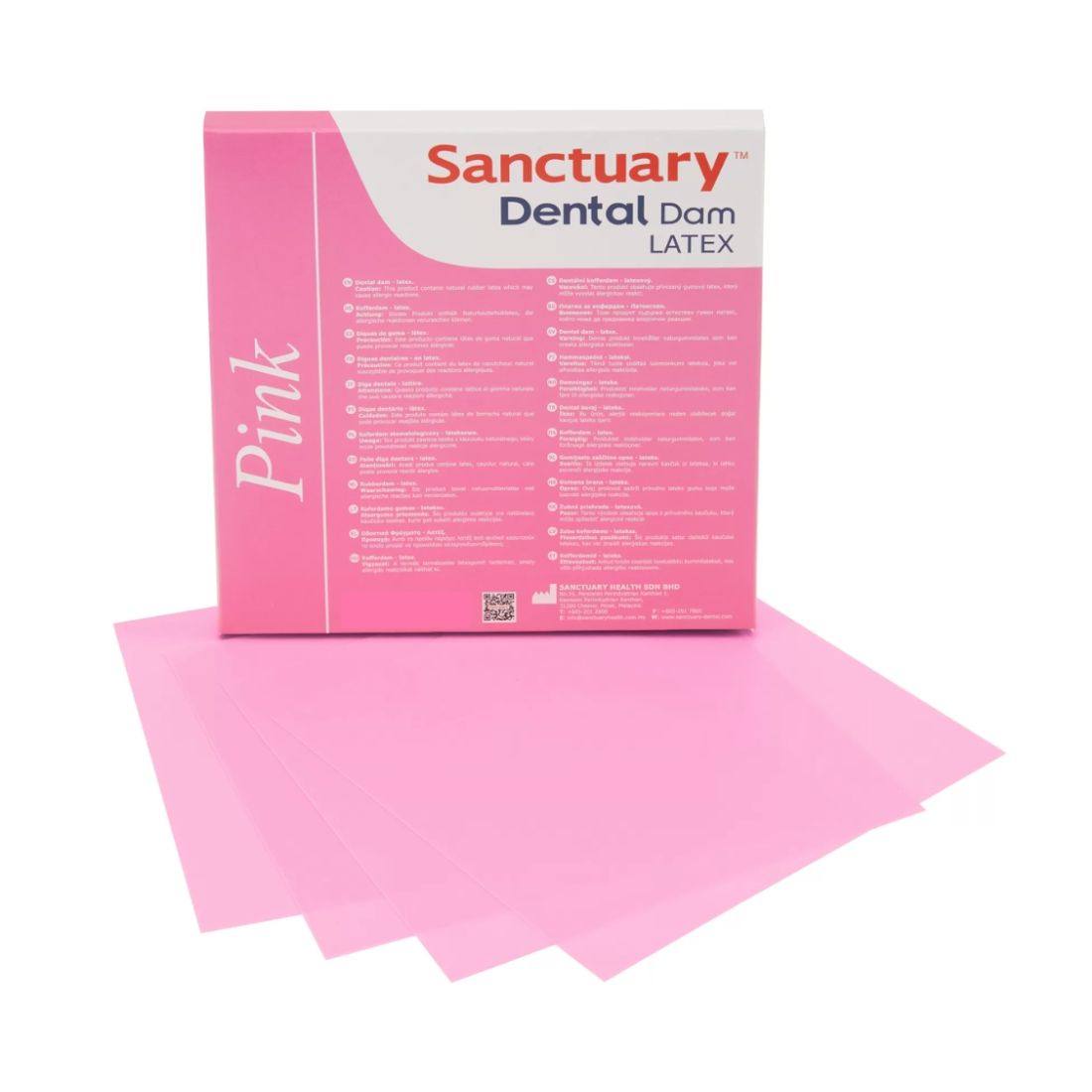 Goma Dique Rosa 6×6 (36 Uds) Menta Medio (0.20mm) SANCTUARY – MayorDent