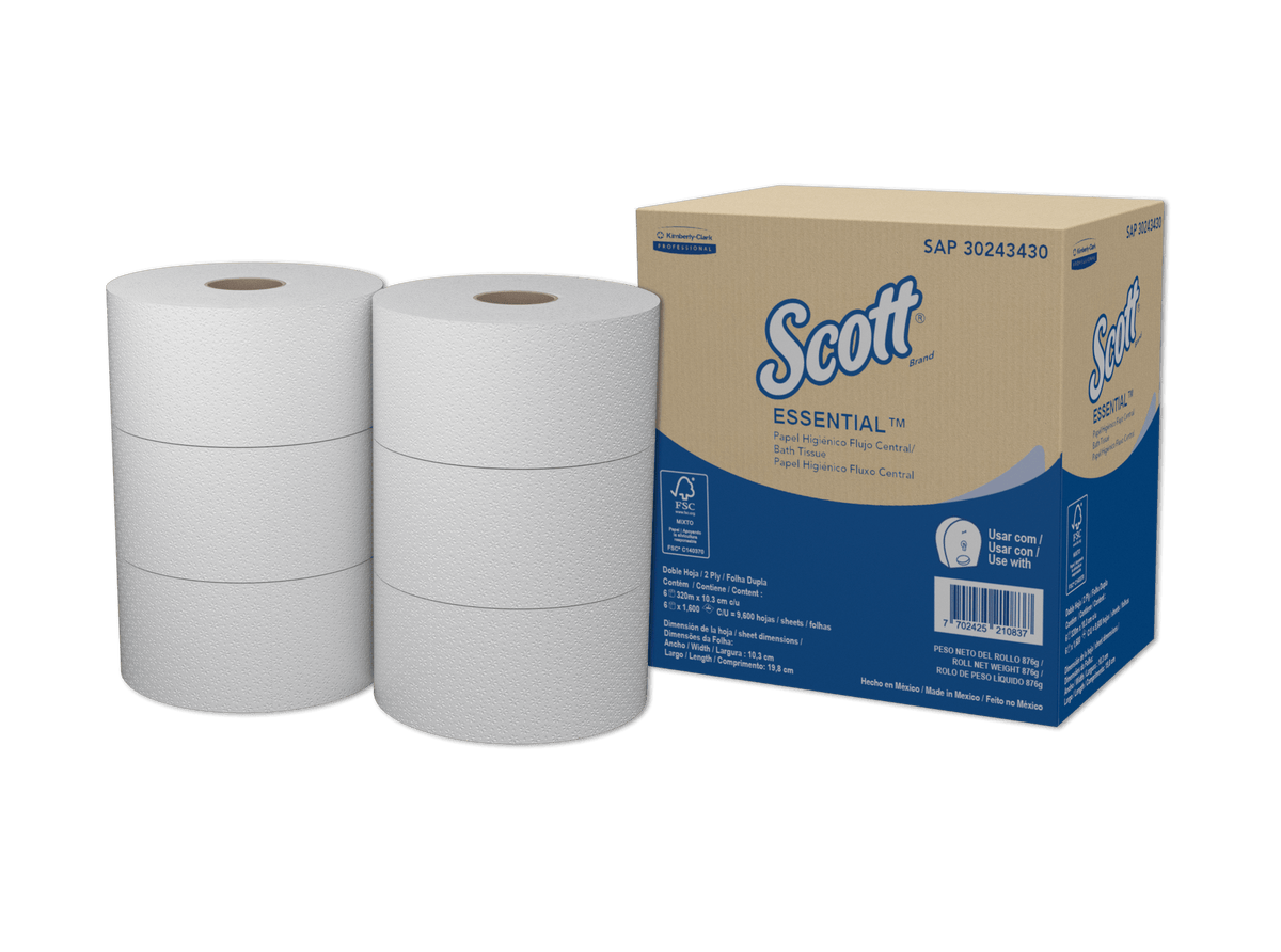 Papel Higiénico Scott Essential Doble Hoja 6 Rollos 320 M - Imagen 1