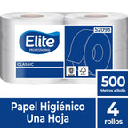 Papel Higiénico Elite Classic Hoja Simple 4 Rollos 500 m - Imagen 2