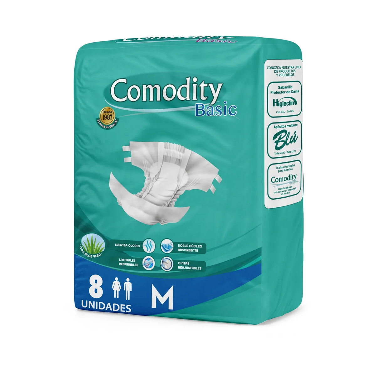 Pañal para Adulto Comodity Basic M 8 Unidades - Imagen 1