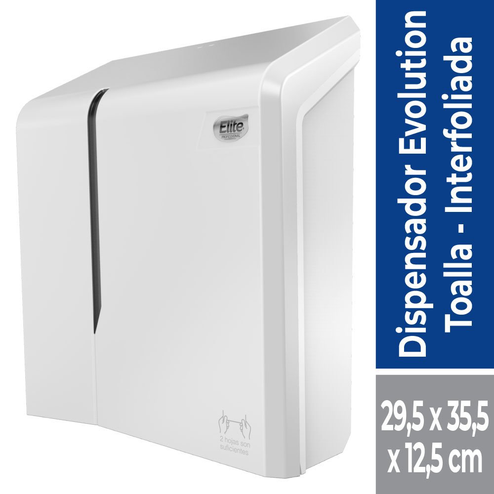 Dispensador Elite Toalla Interfoliada Manual Evolution Blanco - Imagen 2