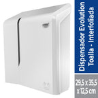 Dispensador Elite Toalla Interfoliada Manual Evolution Blanco - Imagen 2
