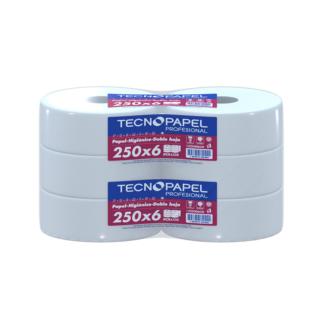 Papel Higiénico Tecnopapel Premium Doble Hoja 6 Rollos 250 m - Imagen 1