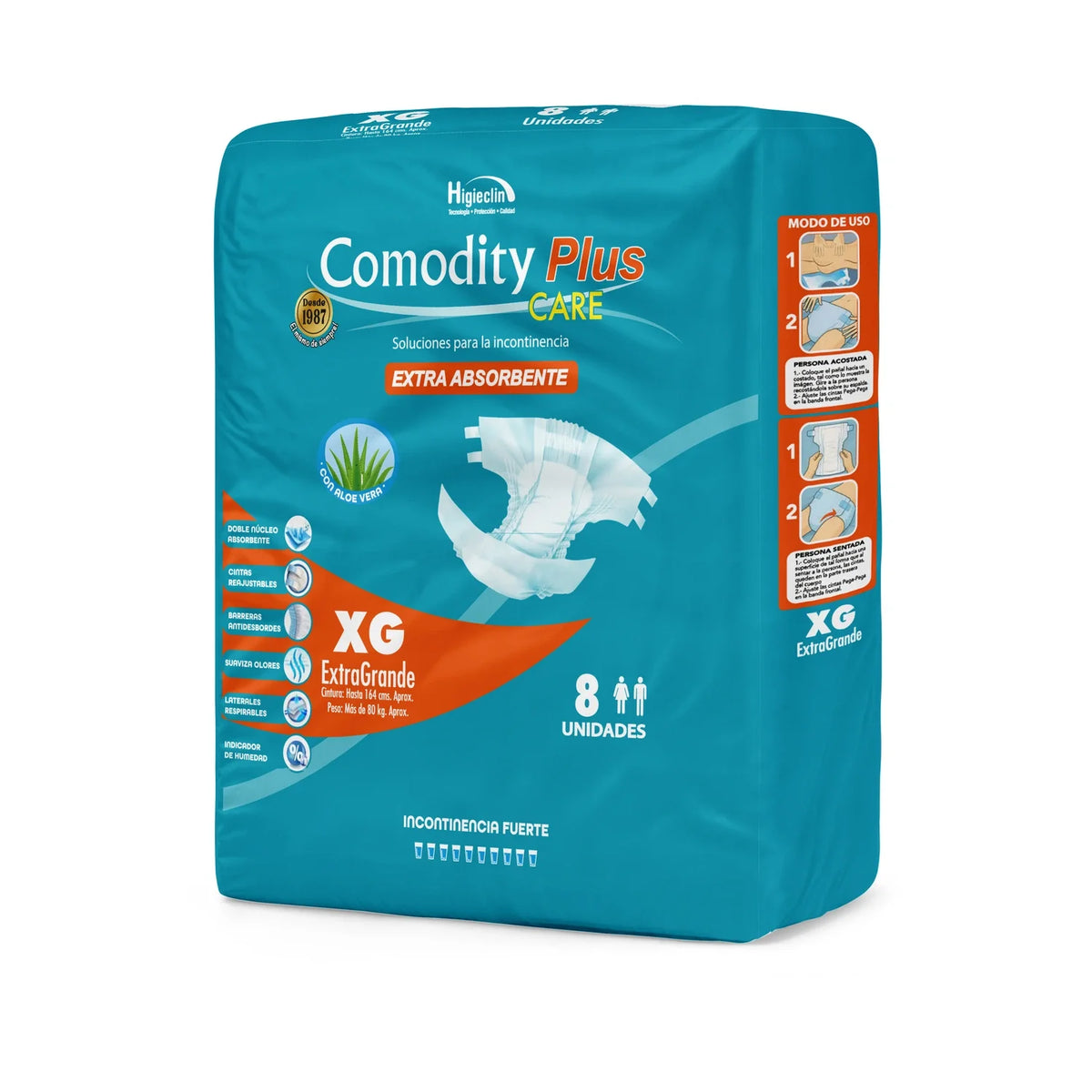Pañal para Adulto Comodity Plus Care XG 8 Unidades - Imagen 1