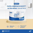 Papel Higiénico Scott Hoja Simple 6 Rollos 550 M - Imagen 3