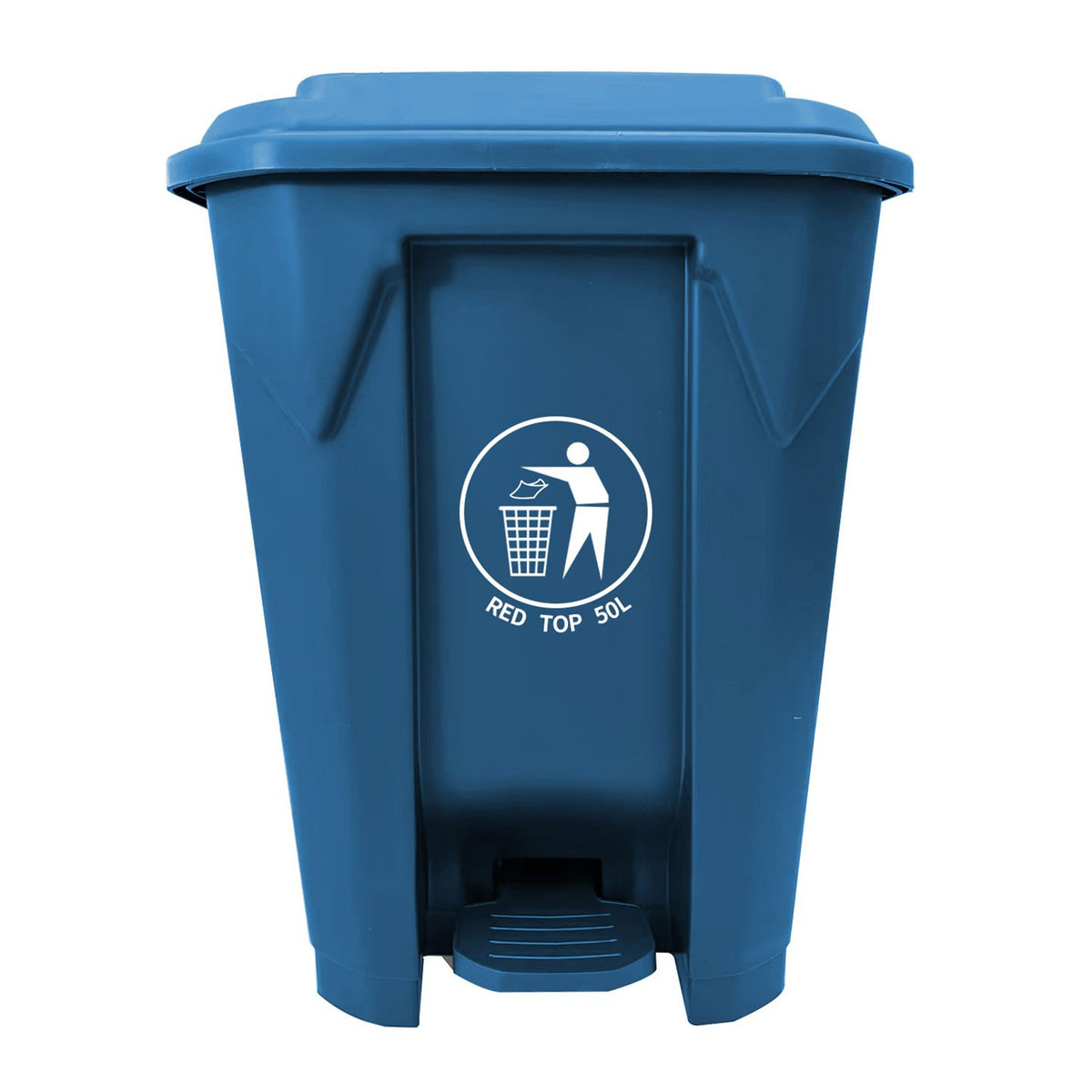Basurero RedTop con Tapa y Pedal 50 L Azul - Imagen 1