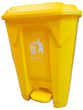 Basurero Macasi con Tapa y Pedal Amarillo 50 L - Imagen 1
