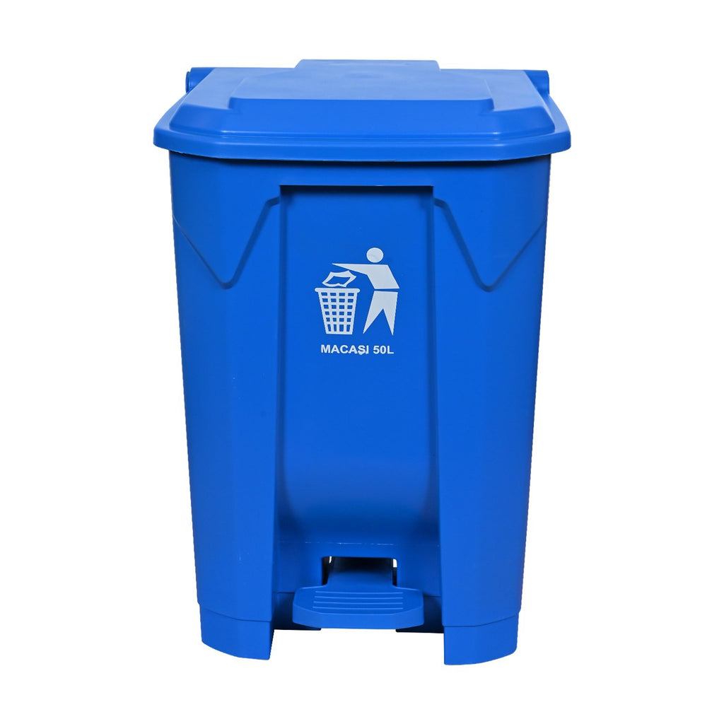 Basurero Macasi con Tapa y Pedal Azul 50 L - Imagen 2