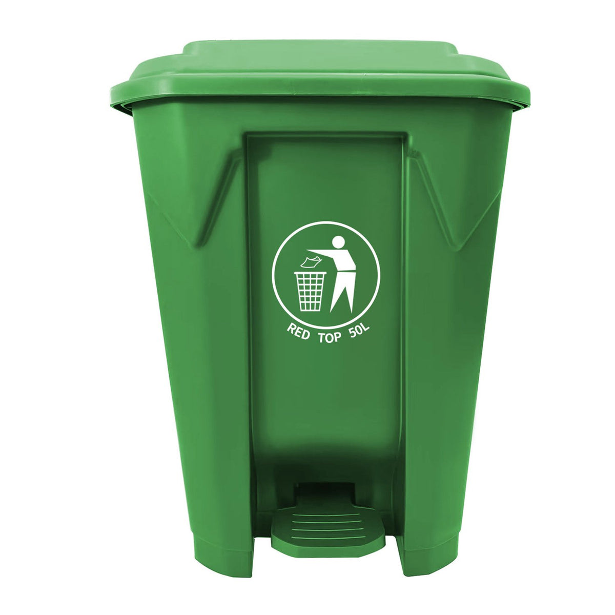 Basurero RedTop con Tapa y Pedal 50 L Verde - Imagen 1