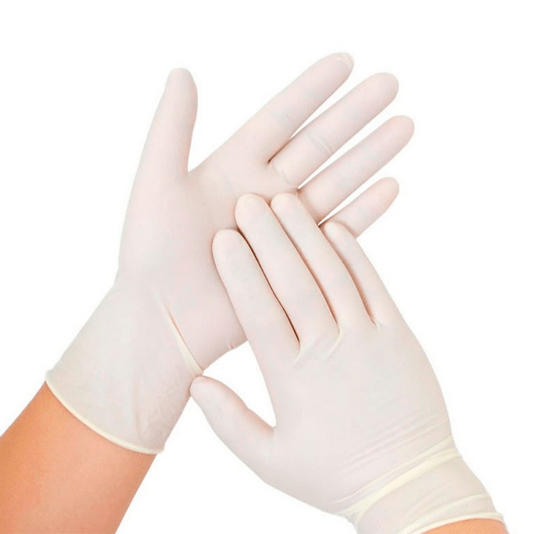 Guantes de Látex Tresor Examinación con Polvo Talla M Blanco 100 Unidades - Imagen 3