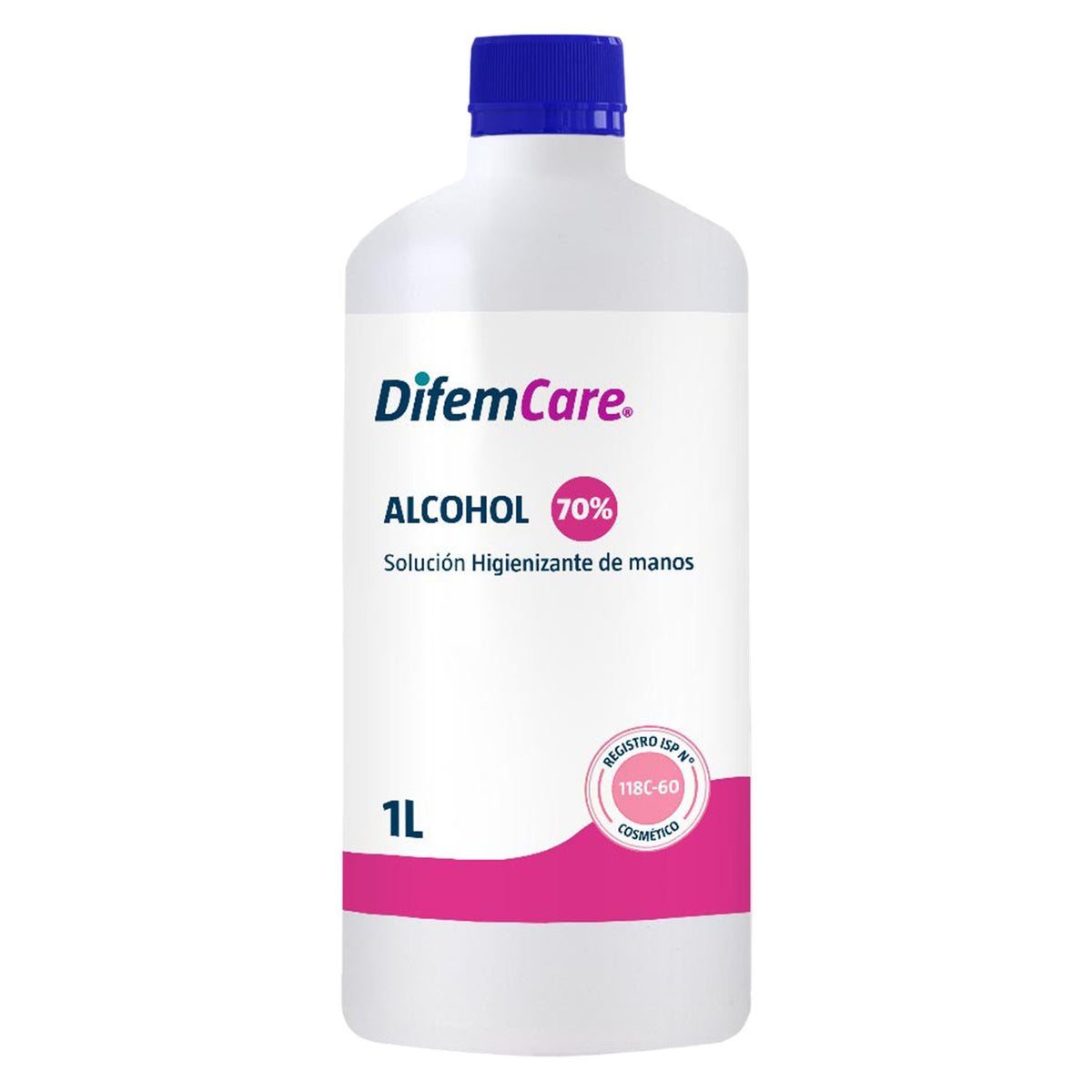 Alcohol Desnaturalizado Difem Care Higienizante de Manos 70% 1 L - Imagen 1