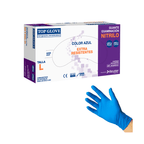 Guantes de Nitrilo Top Glove Examinación Extra Resistente Talla L Azul 100 Unidades - Imagen 1