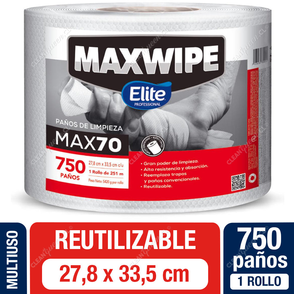 Paño Reutilizable Elite Professional Maxwipe 750 Paños 1 un