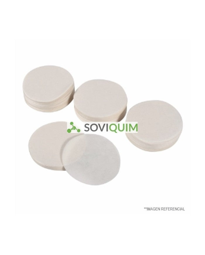 Papel Filtro Circular, Caja 100 Unid. 393, Equivale A Whatman 42 Y A Mfs 5C, Cuantitativo, Sin Ceniza, Lento