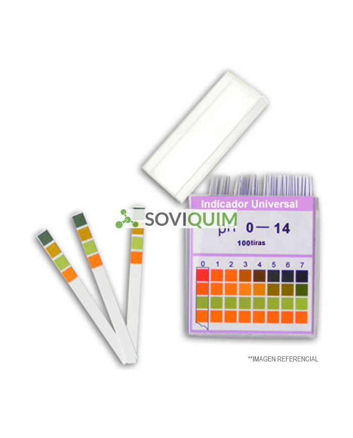 Papel Indicador Universal, Ph 0-14, Tipo Varillas, 4 Indicadores