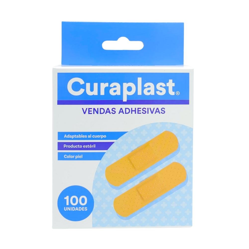 Parche curita rectangular Curaplast 100 unidades — caja apósitos adhesivos estériles