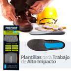 Plantillas Profoot Workday Gel para trabajo de alto impacto con amortiguación y absorción de impactos