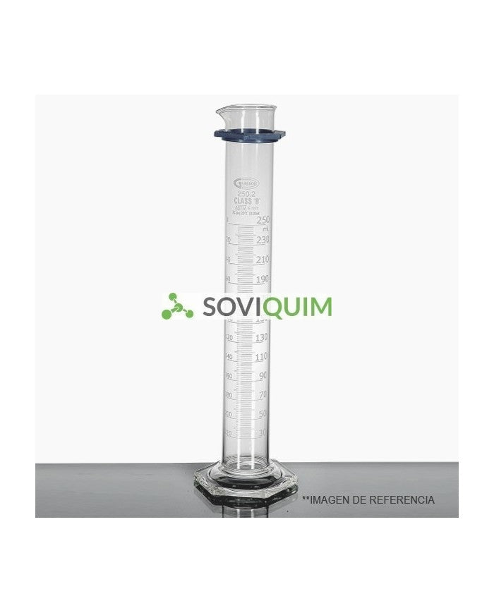 Probeta Borosilicato Clase B C/Base Hexagonal Vidrio