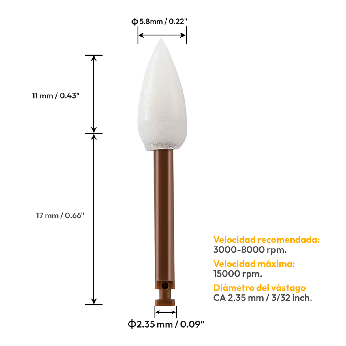GOMA PARA PULIDO DE COMPOSITE 1 PASO SKYDENT 10UN