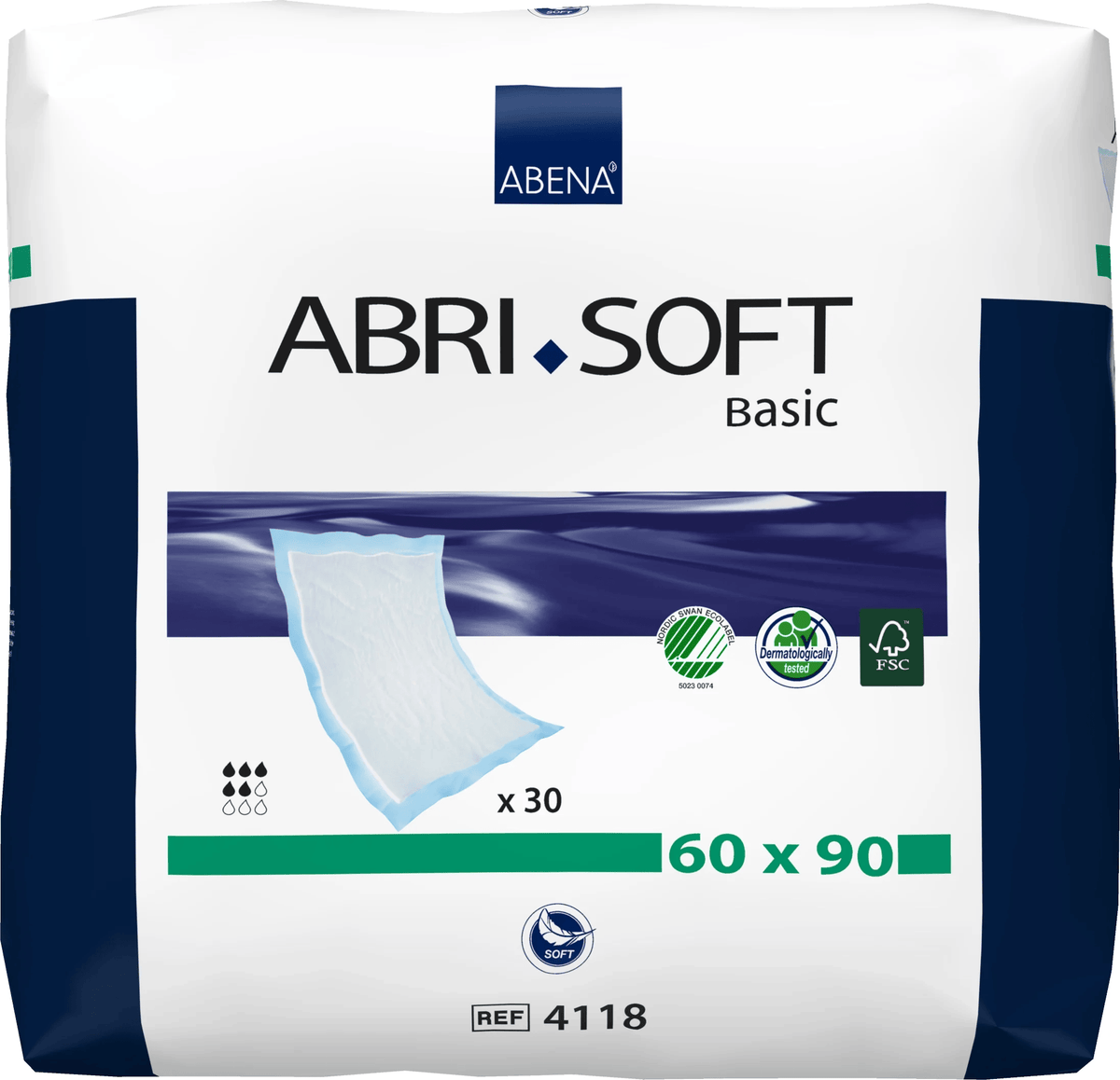 Sabanilla Abrisoft Basic 60x90 cm - 30 unidades - Abena