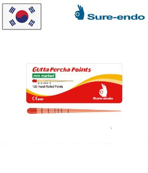 CONOS DE GUTAPERCHA MILIMETRADOS TAPER.02 – SURE-ENDO