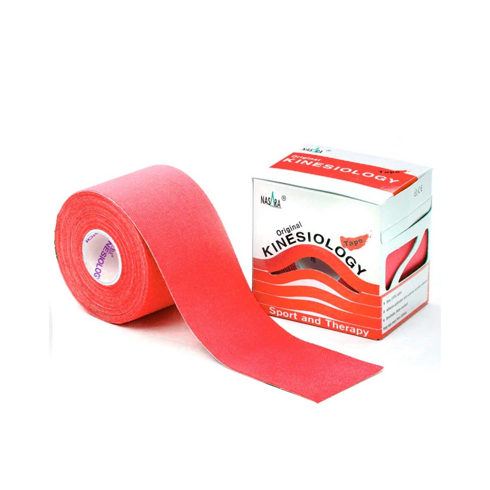 Tape Kinesiologico K Tape 5 cm x 5 mt Rojo NTP774 Nasara