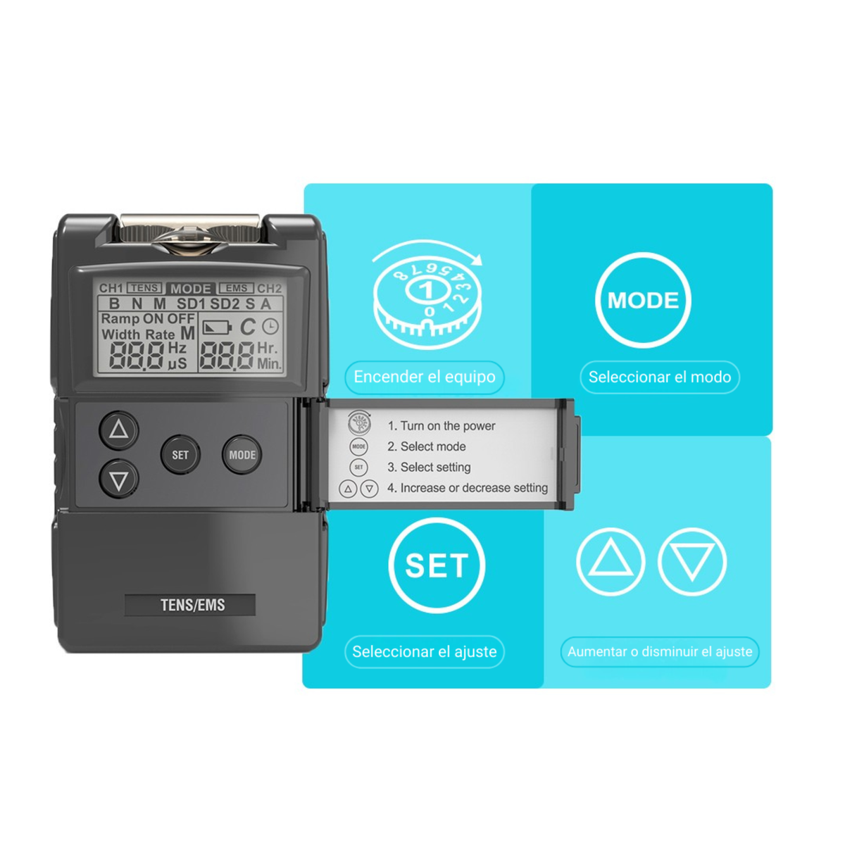 TENS + EMS Profesional de Electroestimulación 106