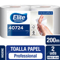 Toalla de Papel Elite Professional Doble Hoja 200 mts c/u 2 Unid