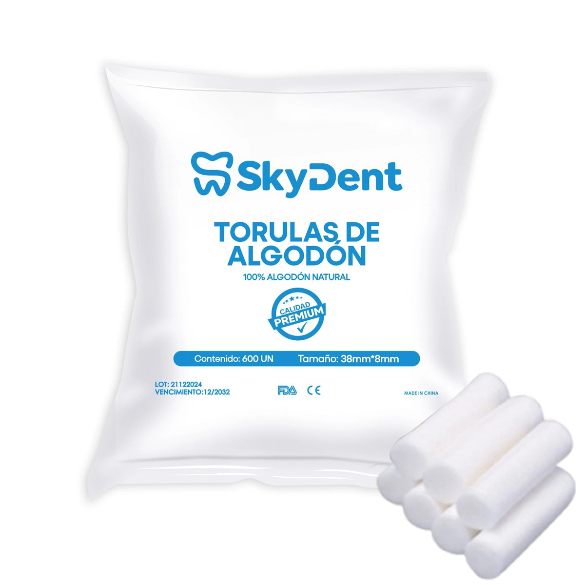 TORULAS DE ALGODÓN LISAS SKYDENT 600UN