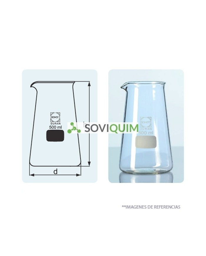 Vasos Duran® , Pared Gruesa, Forma Baja, Graduados, Con Pico, Dwk