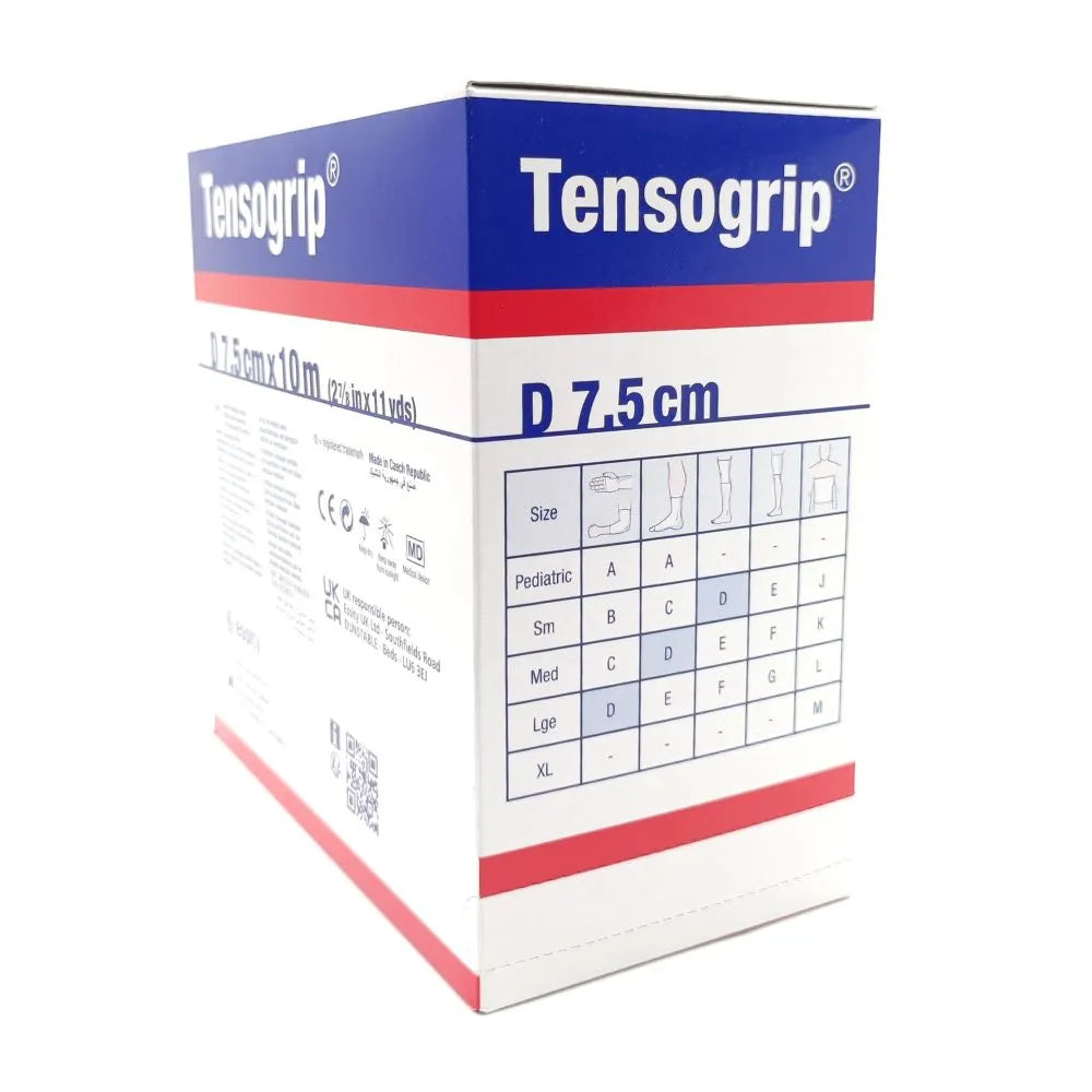 Vendaje tubular Tensogrip D 7.5 cm x 10 m, empaque original para uso médico