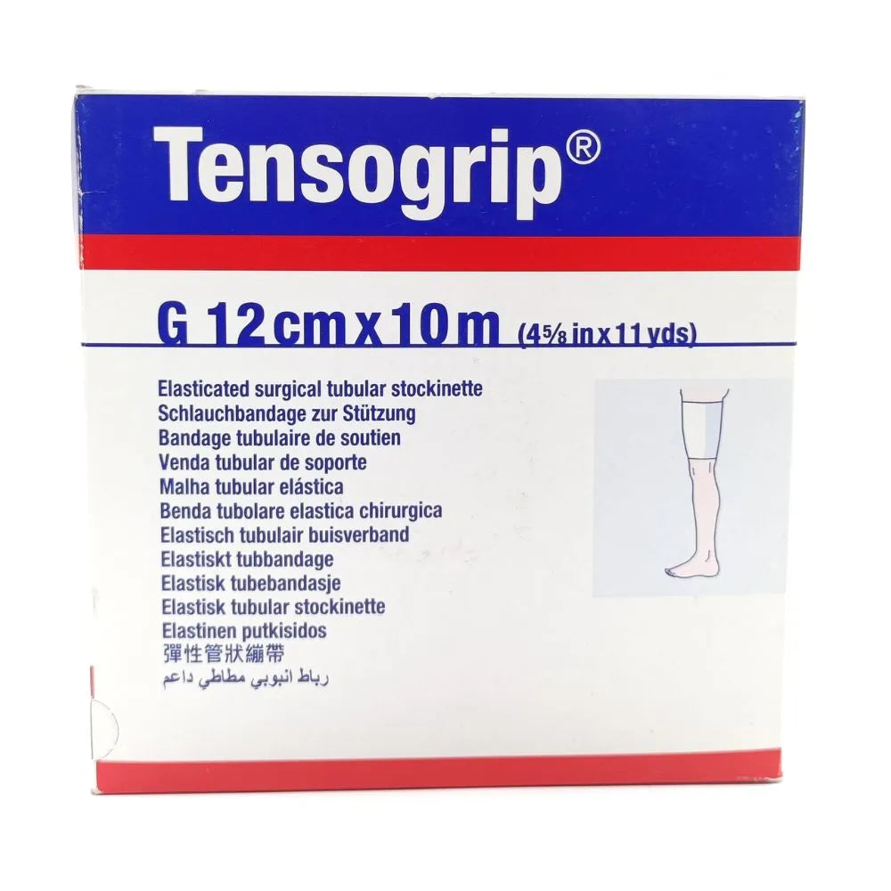 Vendaje tubular Tensogrip G 12 cm x 10 m, soporte elástico para compresión de extremidades