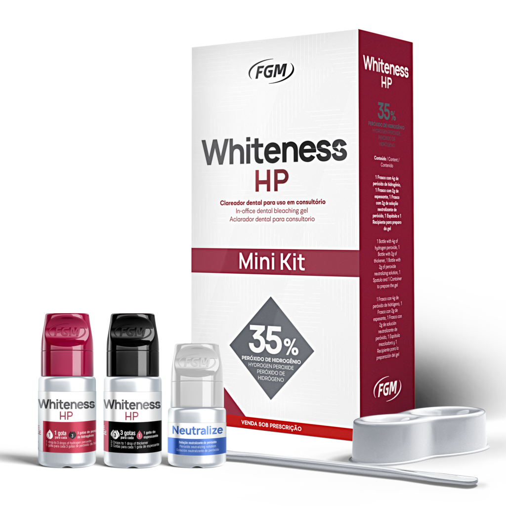 Blanqueamiento Whiteness HP 3 pacientes (Peróxido de Hidrógeno 35%) FGM - eksadental