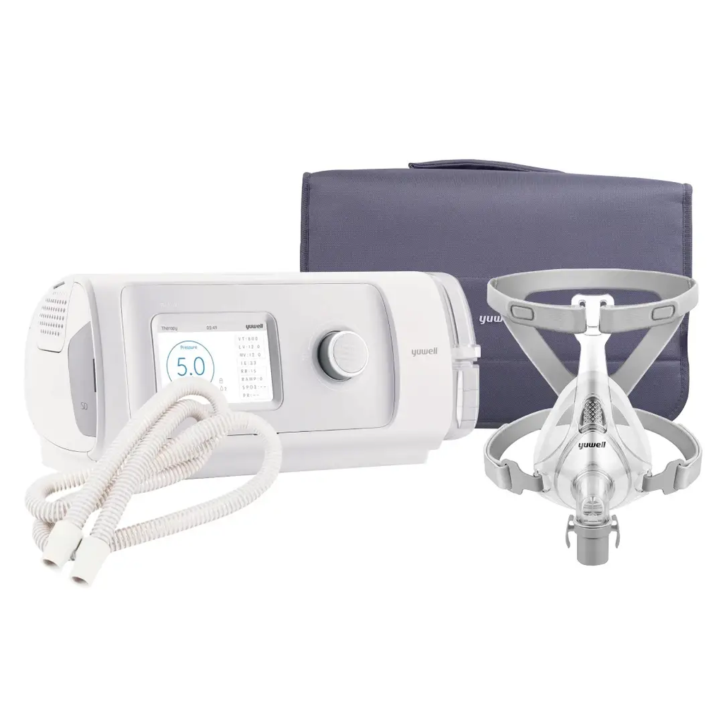 Bipap YH-830 con Tubo Estándar y Mascarilla Buconasal YF-01 Yuwell