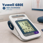 Tensiómetro digital Yuwell YE680E Dual con capacidad de almacenamiento de hasta 100 memorias.